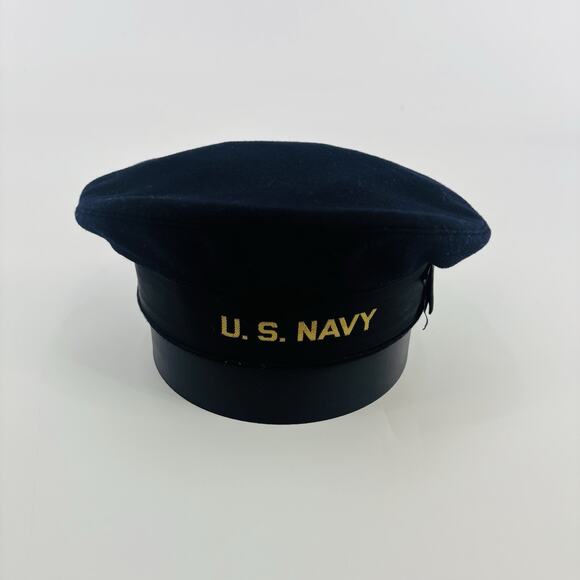 Vintage WWII U.S. Navy Wool Sailors Hat Beret Cap Collectible History - Picture 1 of 7